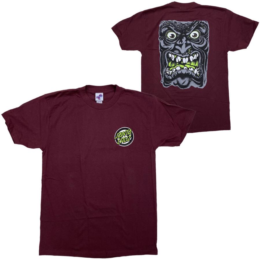 SANTA CRUZ（サンタクルーズ） ・ROSKOPP FACE・バーガンディ・Tシャツ