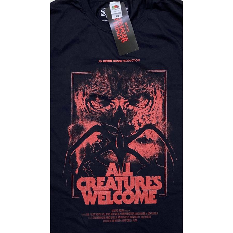 STRANGER THINGS・ストレンジャー・シングス・未知の世界・ALL CREATURES WELCOME・UK版・Tシャツ・ ドラマTシャツ ・オフィシャルTシャツ |  | 01