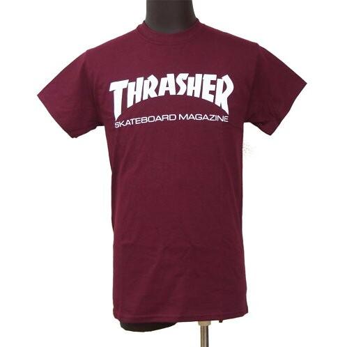 THRASHER（スラッシャー） MAGAZINE・LOGO・バーガンディ・Tシャツ