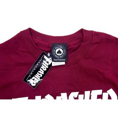 THRASHER（スラッシャー） MAGAZINE・LOGO・バーガンディ・Tシャツ 