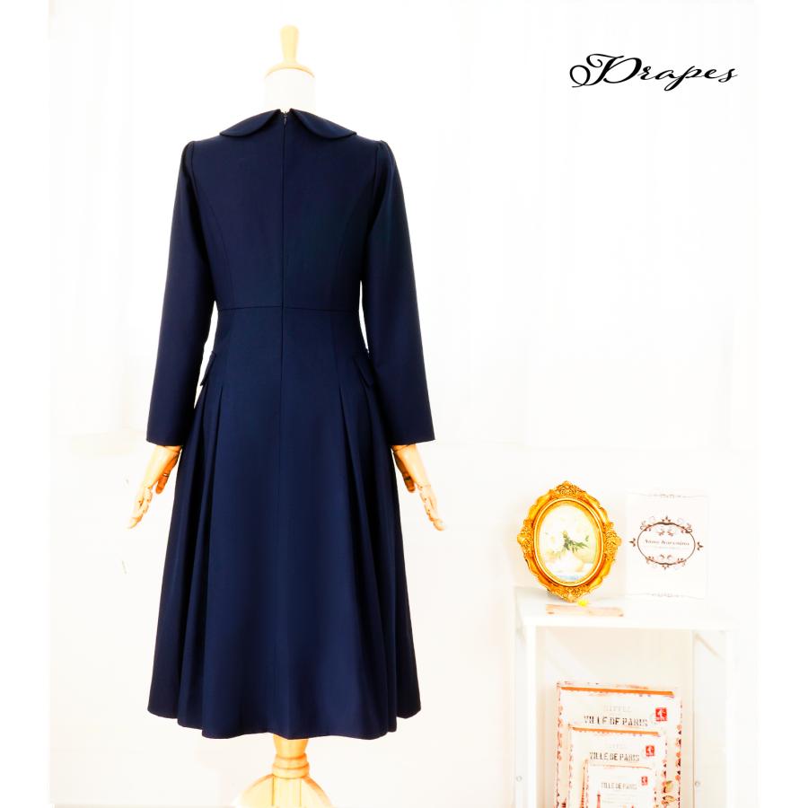 ネイビー・ホワイト スカラップドレス 120㎝ ネイビー・ホワイト スカラップドレス 120㎝ キッズ服(100cm~)