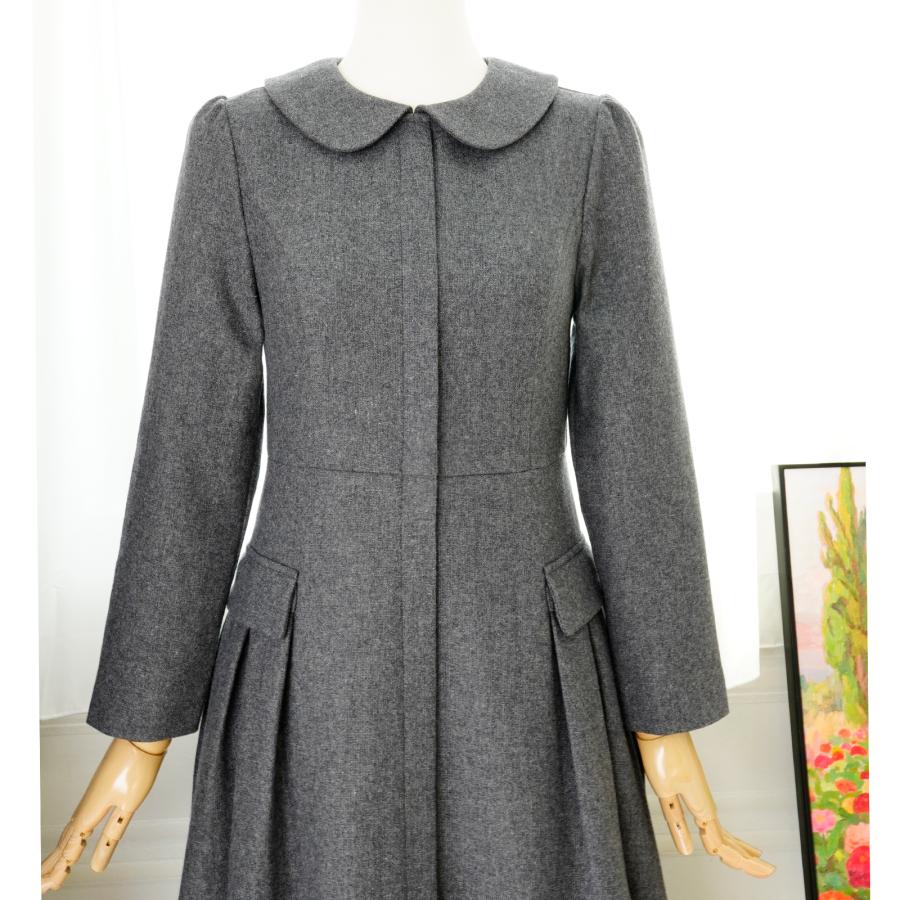 ワンピース 50％ウール ロングワンピース ドレス フィットアンド 