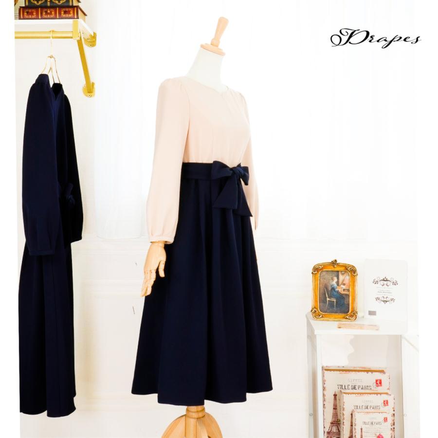 ワンピース ネイビー フォーマルドレス レディース 入学式 入園式 ママ