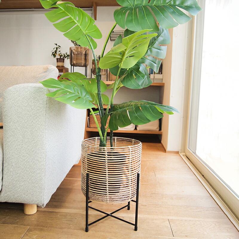 Towc(トーク) トーク ラウタ フェイクPEPP スタンド付きバスケットラウンド Lサイズ 121505 |  | 04