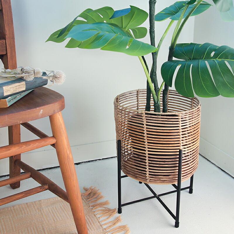 Towc(トーク) トーク ラウタ フェイクPEPP スタンド付きバスケットラウンド Lサイズ 121505 |  | 05