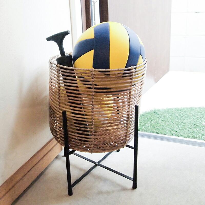 Towc(トーク) トーク ラウタ フェイクPEPP スタンド付きバスケットラウンド Lサイズ 121505 |  | 07