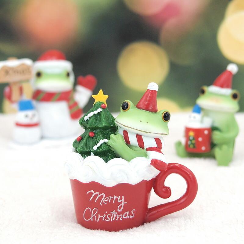 Copeau(コポー） コポー クリスマスカップケーキとカエル 622525 かえる カエル copeau 雑貨 置き物 置物 小物 ガーデン ミニチュア |  | 01