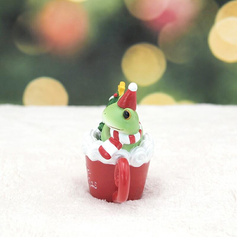 Copeau(コポー） コポー クリスマスカップケーキとカエル 622525 かえる カエル copeau 雑貨 置き物 置物 小物 ガーデン ミニチュア |  | 03