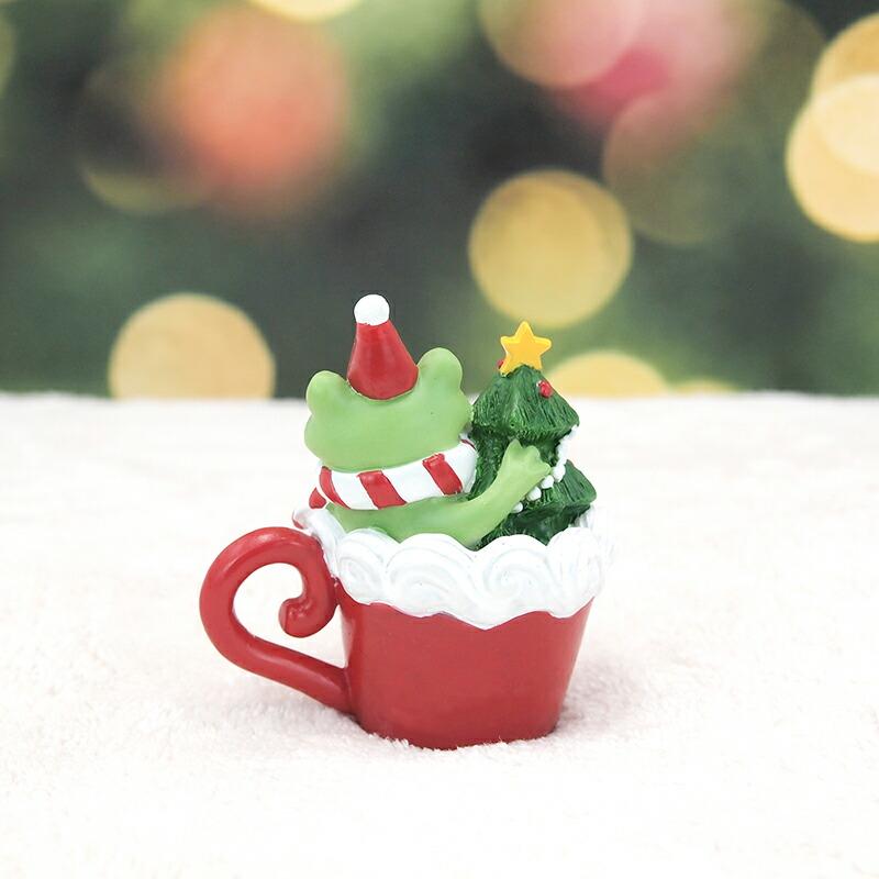 Copeau(コポー） コポー クリスマスカップケーキとカエル 622525 かえる カエル copeau 雑貨 置き物 置物 小物 ガーデン ミニチュア |  | 05