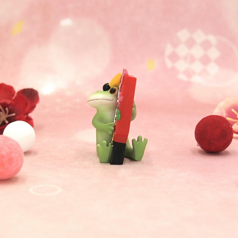 Copeau(コポー） コポー 賀正羽子板とカエル 622531 かえる カエル copeau 雑貨 置き物 置物 小物 ガーデン ミニチュア ダイカイ |  | 03