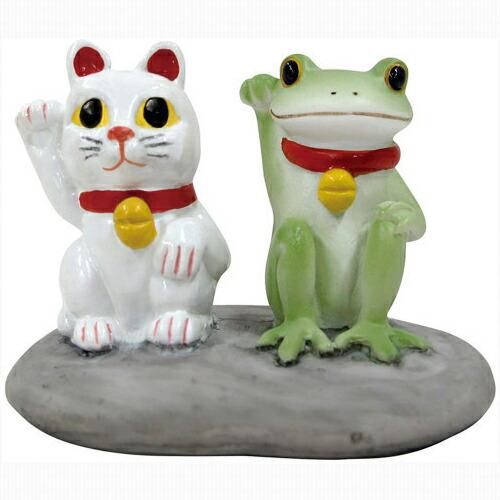 Copeau(コポー） コポー　まねきねことカエル 70348 かえる カエル copeau 雑貨 置き物 置物 小物 ガーデン ミニチュア ダイカイ |  | 01