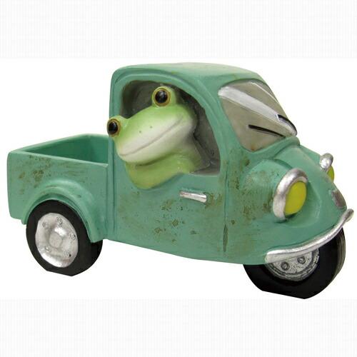 Copeau(コポー） コポー　三輪自動車とカエル 70893 かえる カエル copeau 雑貨 置き物 置物 小物 ガーデン ミニチュア ダイカイ |  | 01