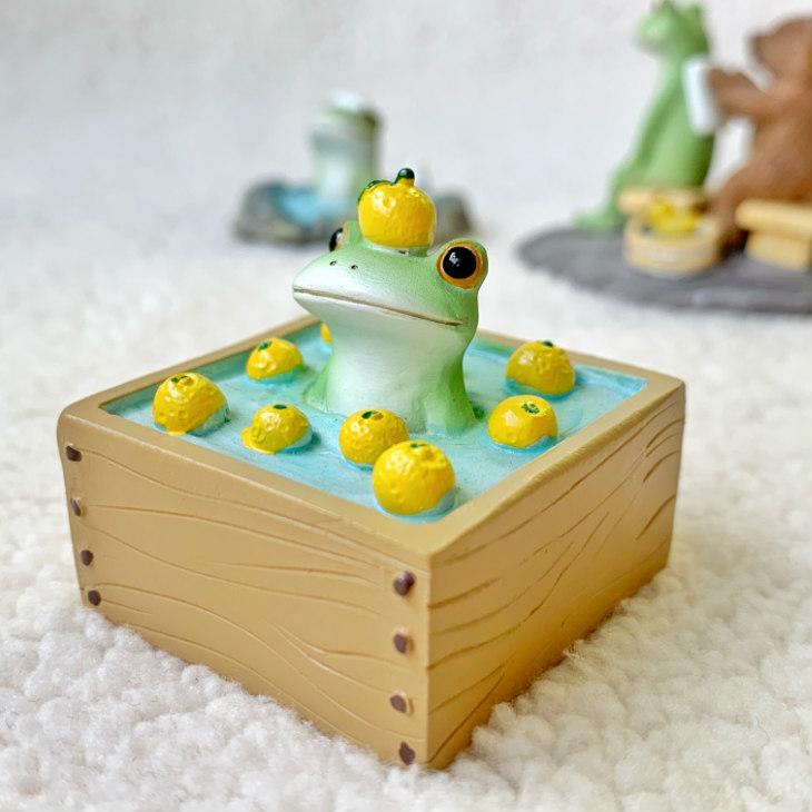 Copeau(コポー） コポー　ゆず湯であったか 72470 かえる カエル copeau 雑貨 置き物 置物 小物 ガーデン ミニチュア ダイカイ |  | 01