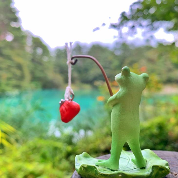 Copeau(コポー） コポー　財布を釣り上げたコポタロウ 72547 かえる カエル copeau 雑貨 置き物 置物 小物 ガーデン ミニチュア ダイカイ |  | 02