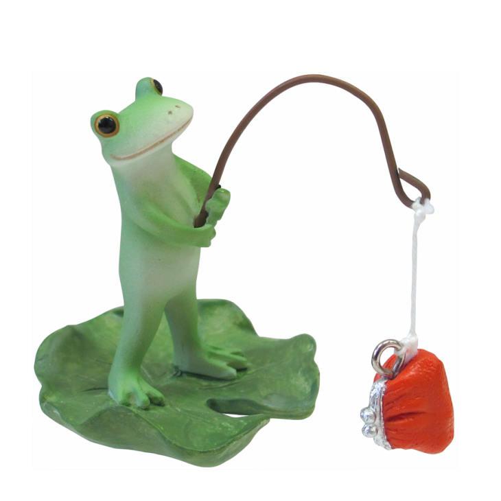 Copeau(コポー） コポー　財布を釣り上げたコポタロウ 72547 かえる カエル copeau 雑貨 置き物 置物 小物 ガーデン ミニチュア ダイカイ |  | 03