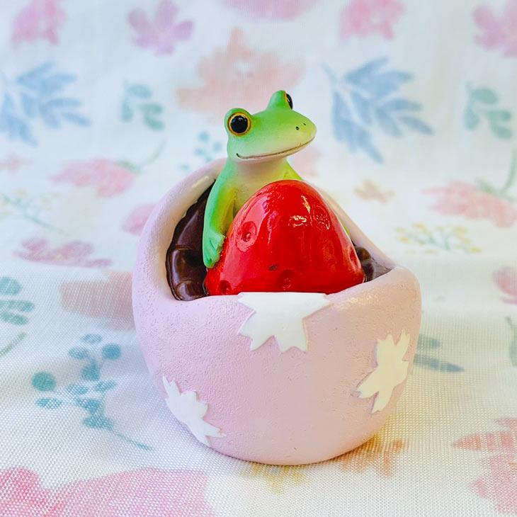 Copeau(コポー） コポー　桜　いちご大福 73871 かえる カエル copeau 雑貨 置き物 置物 小物 ガーデン ミニチュア ダイカイ |  | 03