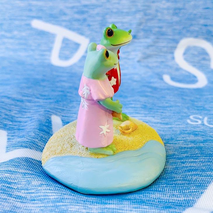Copeau(コポー） コポー　夏　波打ち際カップル 73883 かえる カエル copeau 雑貨 置き物 置物 小物 ガーデン ミニチュア ダイカイ |  | 04