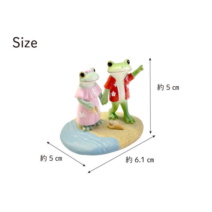 Copeau(コポー） コポー　夏　波打ち際カップル 73883 かえる カエル copeau 雑貨 置き物 置物 小物 ガーデン ミニチュア ダイカイ |  | 05