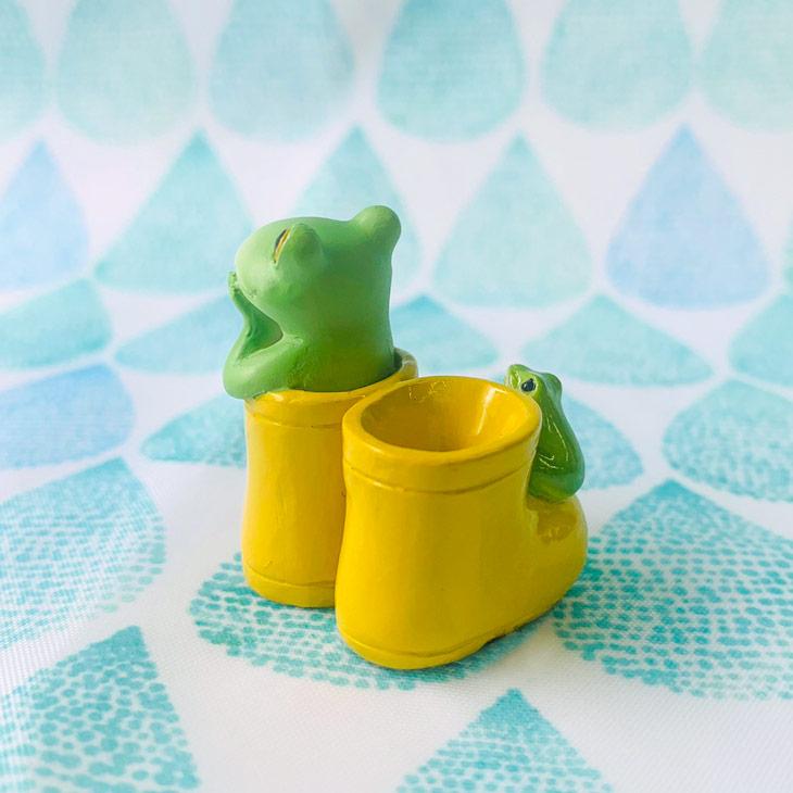 Copeau(コポー） コポー　黄色の長靴とカエル 73946 かえる カエル copeau 雑貨 置き物 置物 小物 ガーデン ミニチュア ダイカイ |  | 02