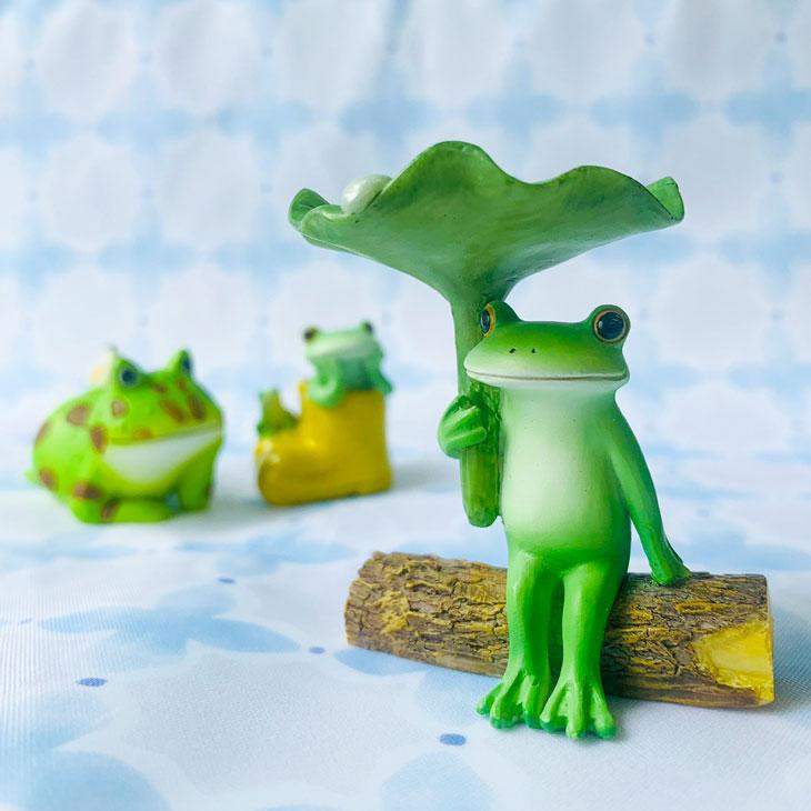 Copeau(コポー） コポー　ハスの葉で雨宿りするカエル 73950 かえる カエル copeau 雑貨 置き物 置物 小物 ガーデン ミニチュア ダイカイ |  | 01