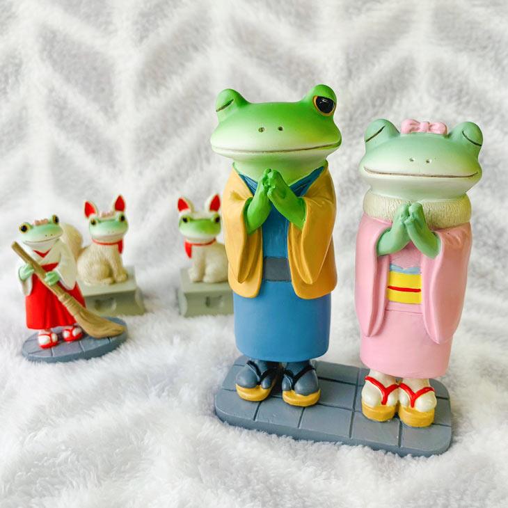 Copeau(コポー） コポー　ミドル　カップル　何をお願いした？ 74018 かえる カエル copeau 雑貨 置き物 置物 小物 ガーデン ミニチュア ダイカイ |  | 01