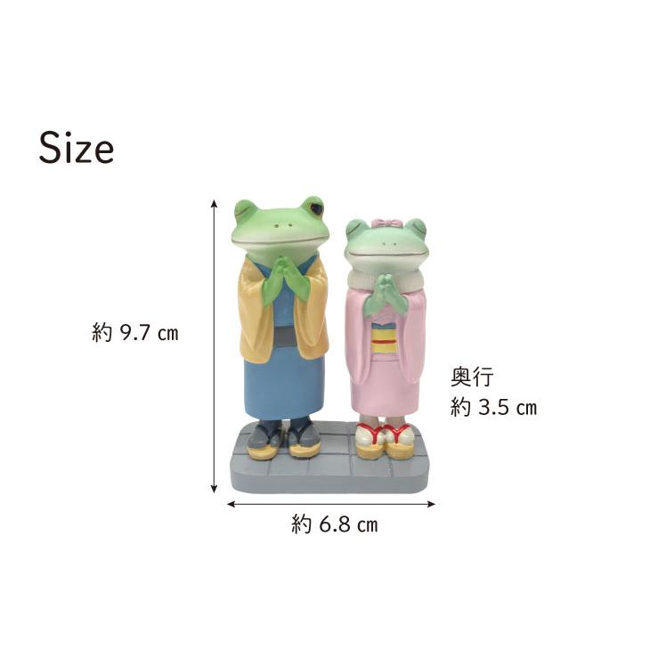 Copeau(コポー） コポー　ミドル　カップル　何をお願いした？ 74018 かえる カエル copeau 雑貨 置き物 置物 小物 ガーデン ミニチュア ダイカイ |  | 05