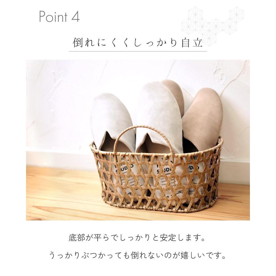 Towc(トーク) バンブス　フェイクPE焼竹キッチン持ち手付き　バスケット 74061 |  | 05