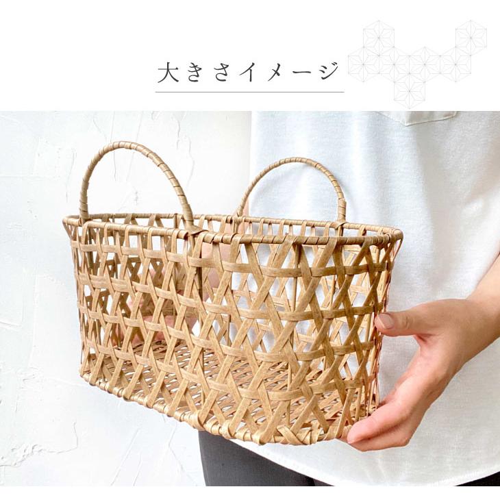 Towc(トーク) バンブス　フェイクPE焼竹キッチン持ち手付き　バスケット 74061 |  | 07