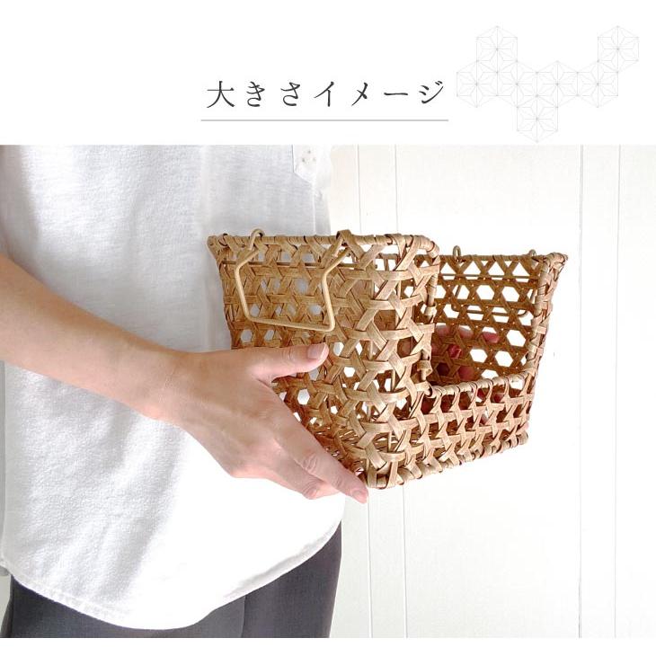 Towc(トーク) バンブス　フェイクPE焼竹キッチン前開きスタッキングバスケット 74062 |  | 07