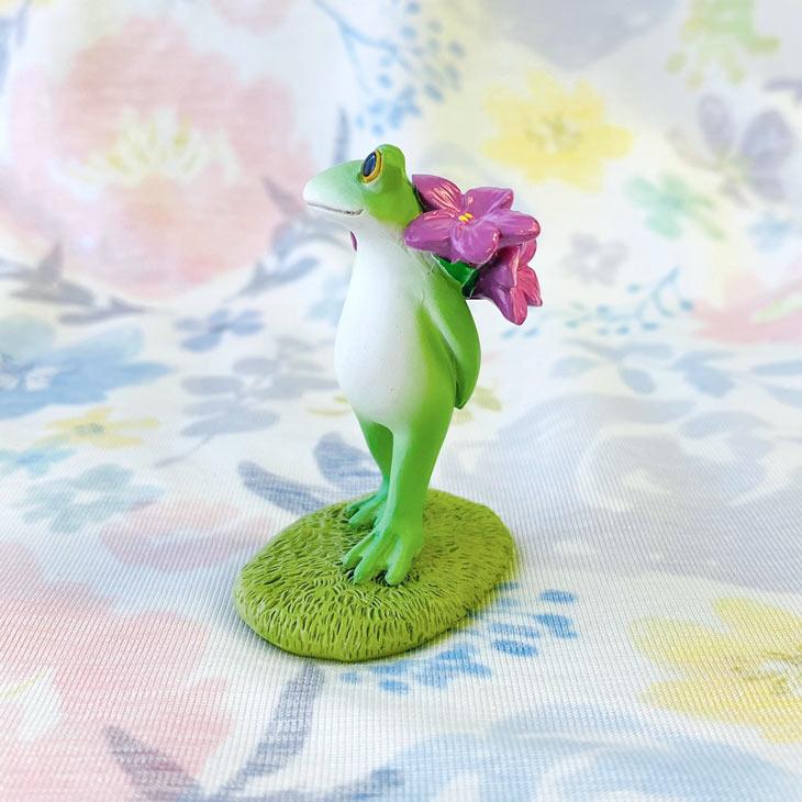 Copeau(コポー） コポー　スミレとカエル 74078 かえる カエル copeau 雑貨 置き物 置物 小物 ガーデン ミニチュア ダイカイ |  | 02