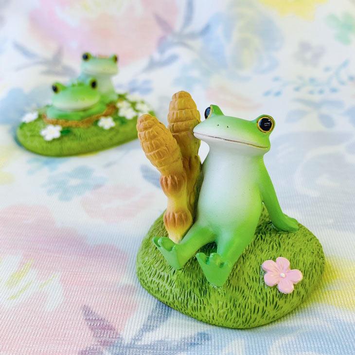 Copeau(コポー） コポー　つくしとカエル 74079 かえる カエル copeau 雑貨 置き物 置物 小物 ガーデン ミニチュア ダイカイ |  | 01