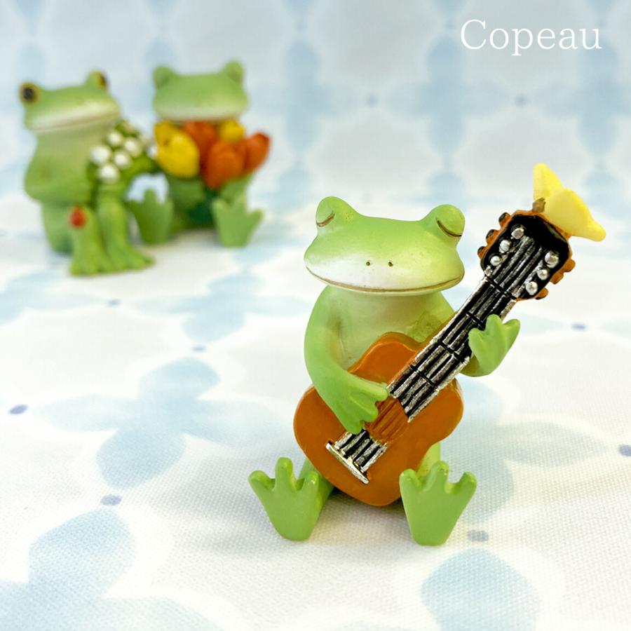 Copeau(コポー） コポー　アコースティックギターとカエル 74085 かえる カエル copeau 雑貨 置き物 置物 小物 ガーデン ミニチュア ダイカイ | 