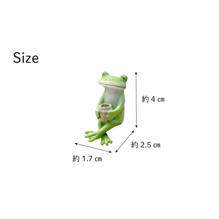 Copeau(コポー） コポー　お茶で一服するカエル 74086 かえる カエル copeau 雑貨 置き物 置物 小物 ガーデン ミニチュア ダイカイ |  | 05