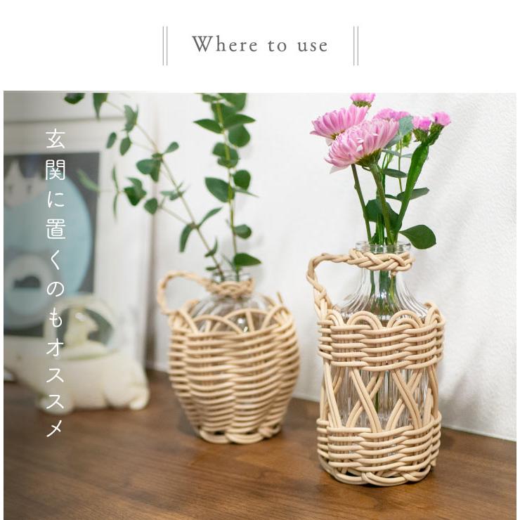 Vas(ヴァス) ヴァス　フェイクPE柳フラワーベース　ボトル形　 74100 |  | 13
