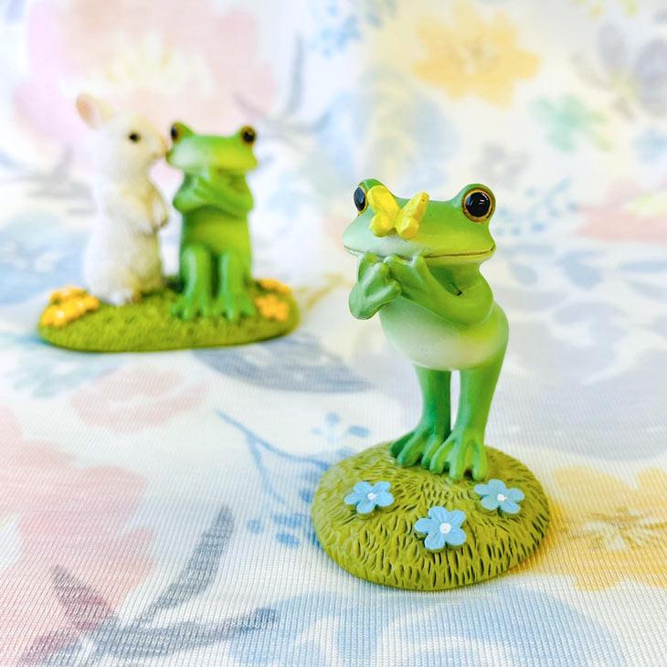 Copeau(コポー） コポー　ちょうちょとカエル 74173 かえる カエル copeau 雑貨 置き物 置物 小物 ガーデン ミニチュア ダイカイ |  | 01