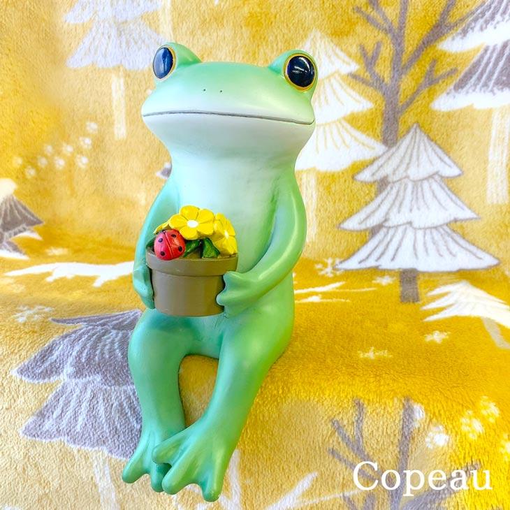 Copeau(コポー） コポー　ガーデン　きれいに咲いた 74183 かえる カエル copeau 雑貨 置き物 置物 小物 ガーデン ミニチュア ダイカイ | 
