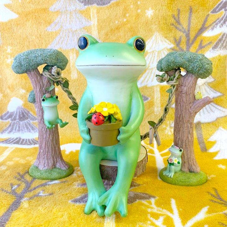 Copeau(コポー） コポー　ガーデン　きれいに咲いた 74183 かえる カエル copeau 雑貨 置き物 置物 小物 ガーデン ミニチュア ダイカイ |  | 01