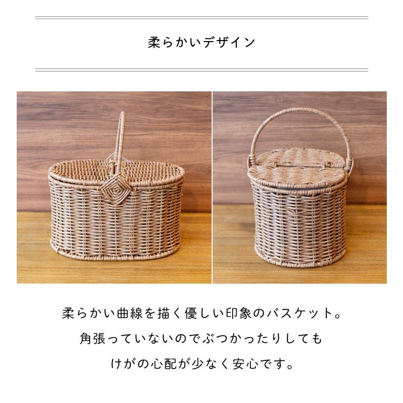 Towc(トーク) バルト　PE柳ピクニックバスケット オーバルS 74223 |  | 09