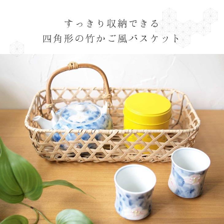 Towc(トーク) バンブス　フェイクPE バンブーバスケット角型 白竹 74273 |  | 01