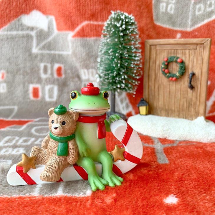 Copeau(コポー） コポー クリスマスステッキに乗るカエル 74301 かえる カエル copeau 雑貨 置き物 置物 小物 ガーデン ミニチュア ダイカイ |  | 04