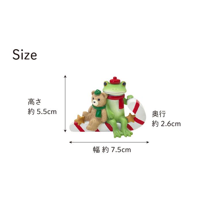 Copeau(コポー） コポー クリスマスステッキに乗るカエル 74301 かえる カエル copeau 雑貨 置き物 置物 小物 ガーデン ミニチュア ダイカイ |  | 05