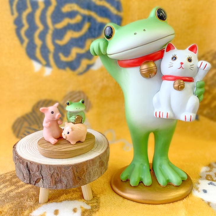Copeau(コポー） コポー ミドル 縁起物 一緒に幸せ招きます 74314 かえる カエル copeau 雑貨 置き物 置物 小物 ガーデン ミニチュア ダイカイ |  | 01