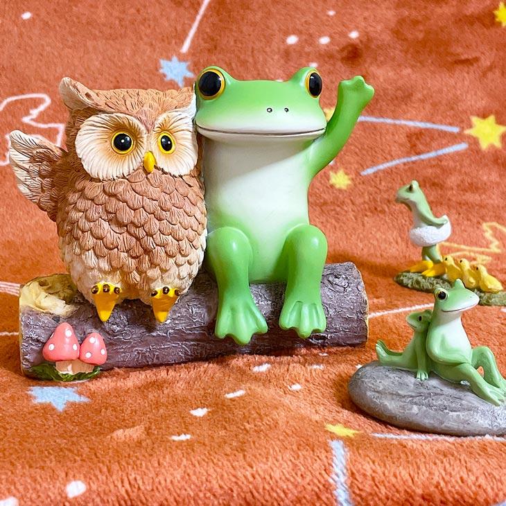 Copeau(コポー） コポー フクロウとごあいさつ 74335 かえる カエル copeau 雑貨 置き物 置物 小物 ガーデン ミニチュア ダイカイ |  | 04