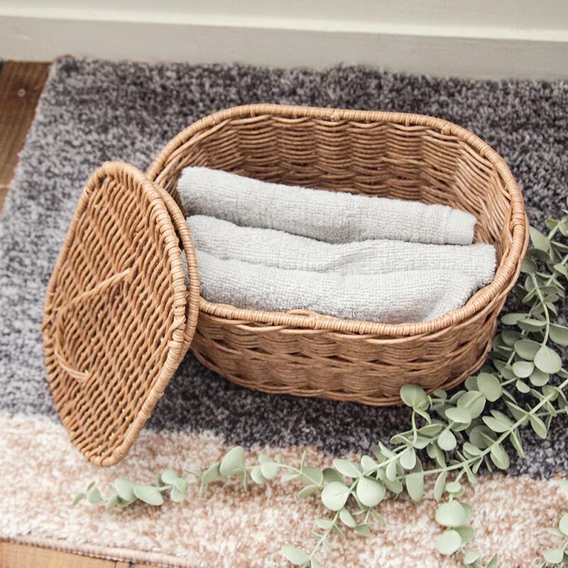 Towc(トーク) ジョルジア フェイクPE蓋付きバスケットオーバルS 74487 |  | 04