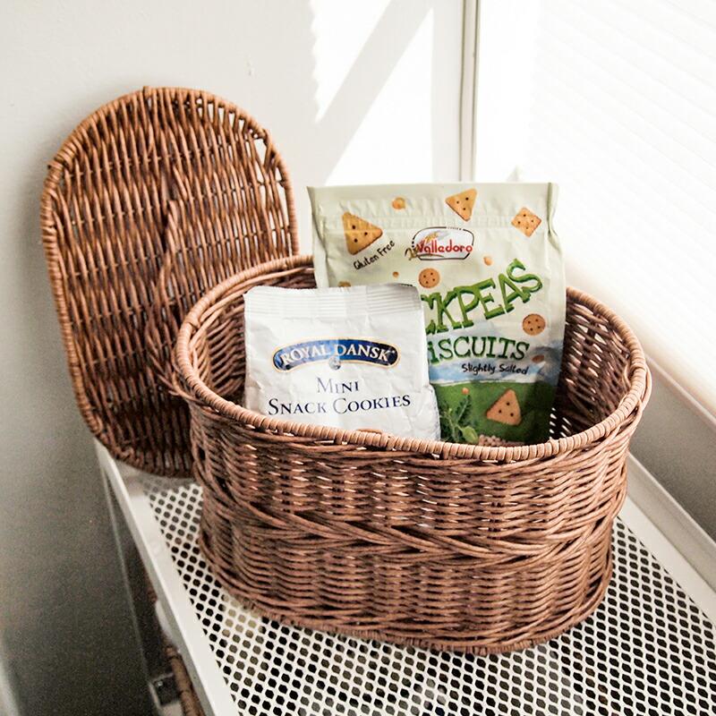 Towc(トーク) ジョルジア フェイクPE蓋付きバスケットオーバルS 74487 |  | 05