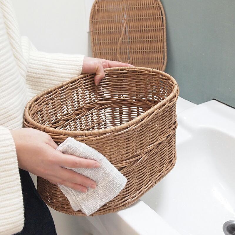 Towc(トーク) ジョルジア フェイクPE蓋付きバスケットオーバルL 74488 |  | 02