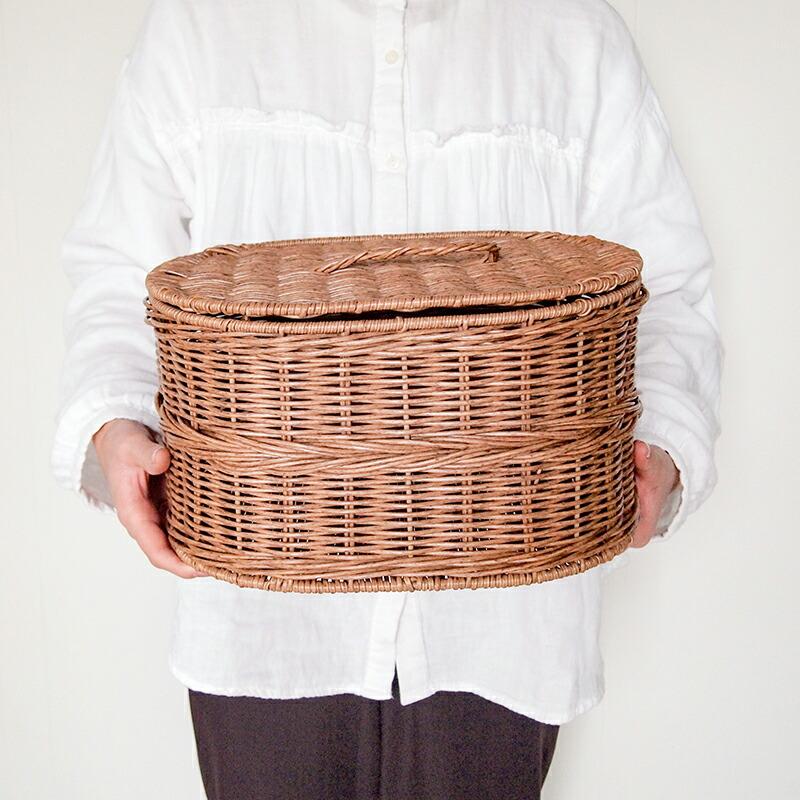 Towc(トーク) ジョルジア フェイクPE蓋付きバスケットオーバルL 74488 |  | 09