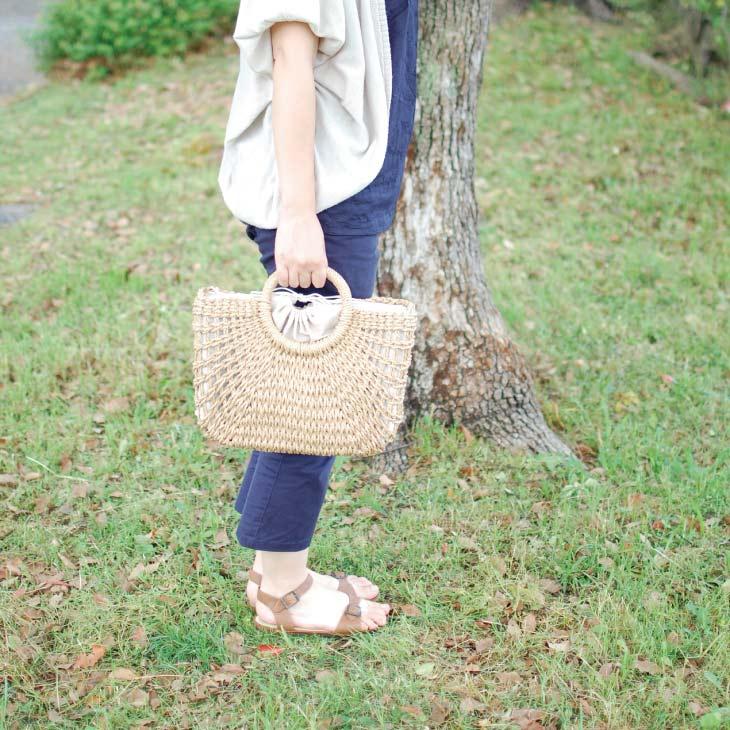 Kago Bag（カゴバッグ） ペーパーバッグ　丸型持手透かし編 |  | 01