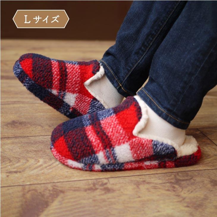 Boa Slippers(ボアスリッパ) ボアスリッパ　チェック　M |  | 14