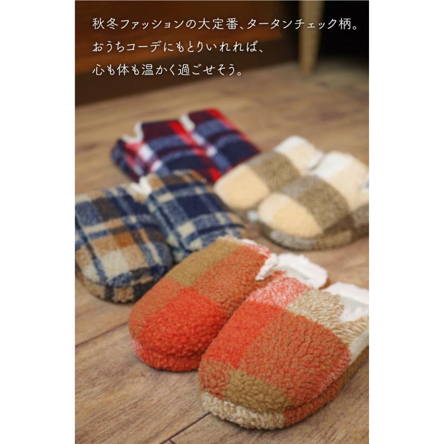 Boa Slippers(ボアスリッパ) ボアスリッパ　チェック　M |  | 05